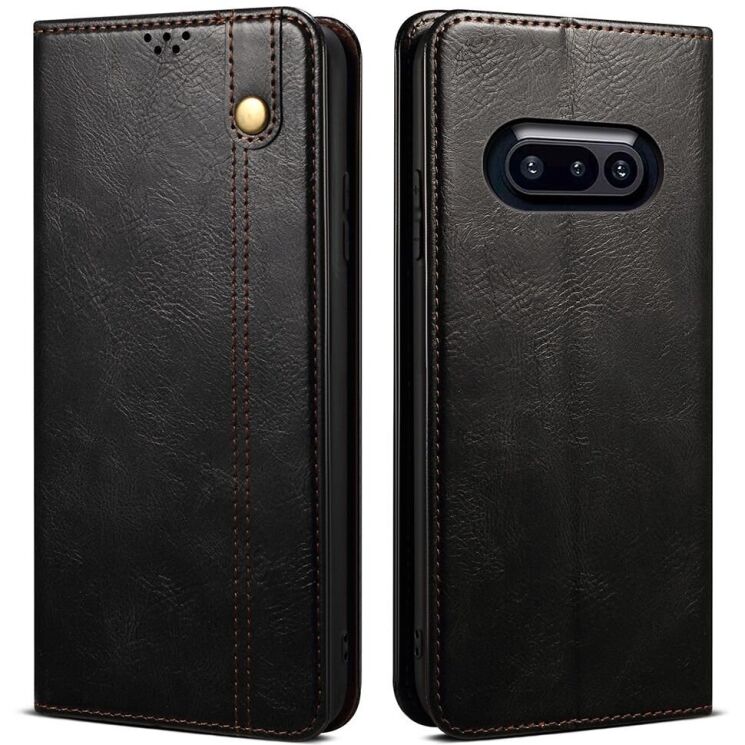 Защитный чехол UniCase Leather Wallet для Nothing Phone (3a) - Black: фото 1 из 6