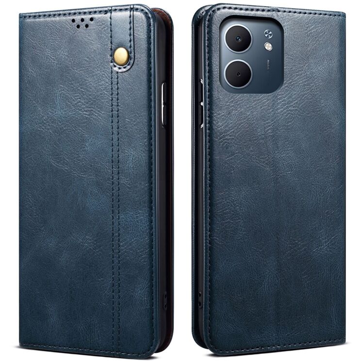 Защитный чехол UniCase Leather Wallet для OPPO A5x - Blue: фото 1 из 7