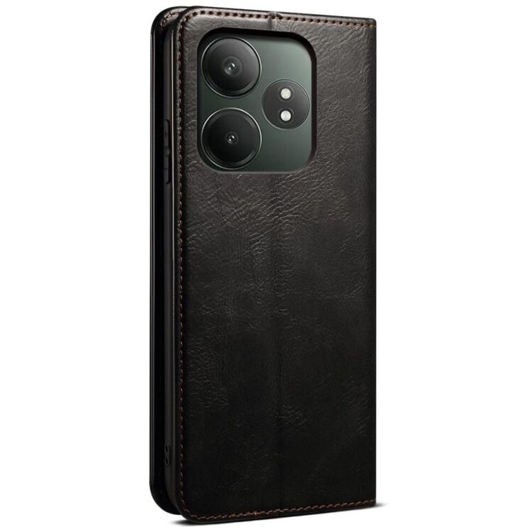 Защитный чехол UniCase Leather Wallet для Realme GT Neo 6 SE / GT 6T / GT 6 - Black: фото 5 из 6
