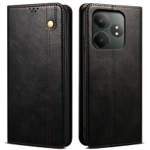 Защитный чехол UniCase Leather Wallet для Realme GT Neo 6 SE / GT 6T / GT 6 - Black: фото 1 из 6