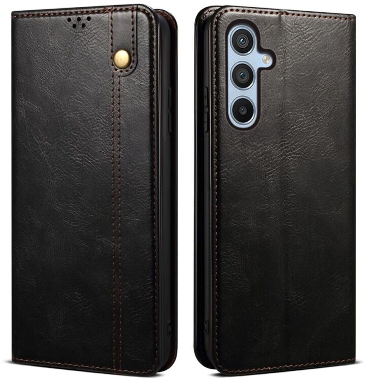 Защитный чехол UniCase Leather Wallet для Samsung Galaxy A26 (A266) - Black: фото 1 из 7