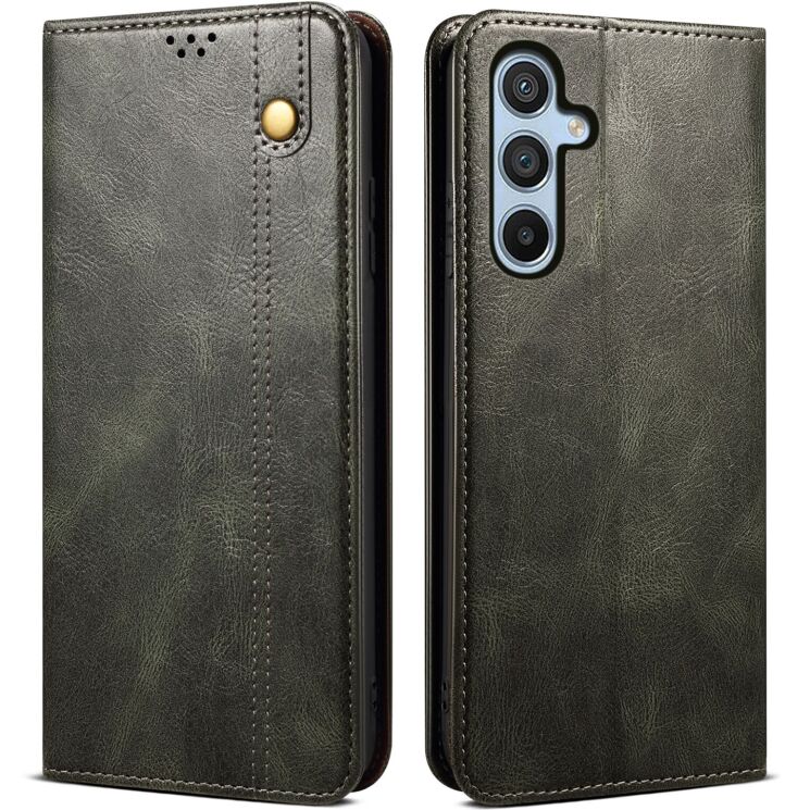 Защитный чехол UniCase Leather Wallet для Samsung Galaxy S25 FE (S731) - Green: фото 1 из 6