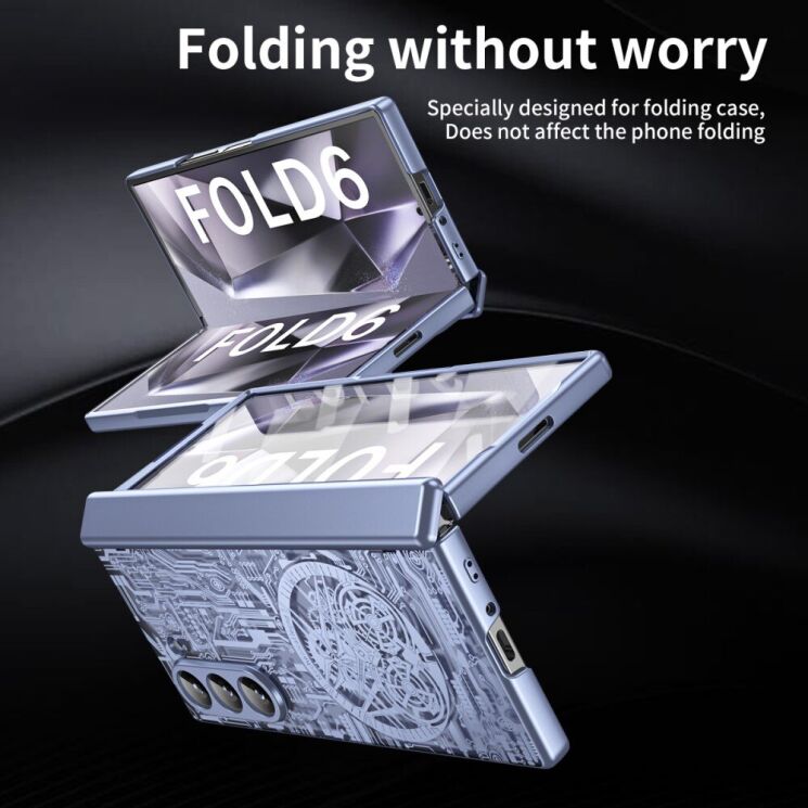 Защитный чехол UniCase Mechanical Legend для Samsung Galaxy Fold 6 - Silver: фото 7 из 7