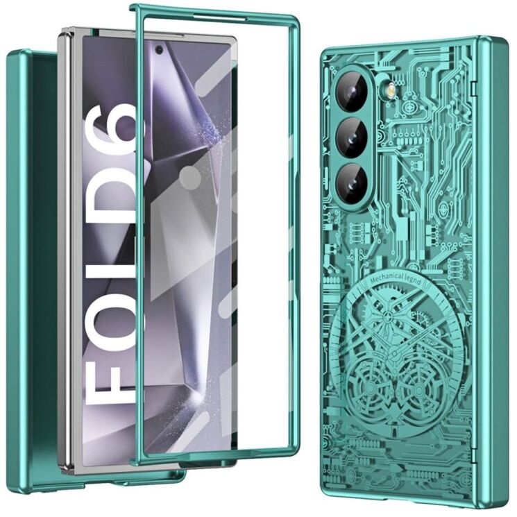 Защитный чехол UniCase Mechanical Legend для Samsung Galaxy Fold 6 - Green: фото 1 из 7