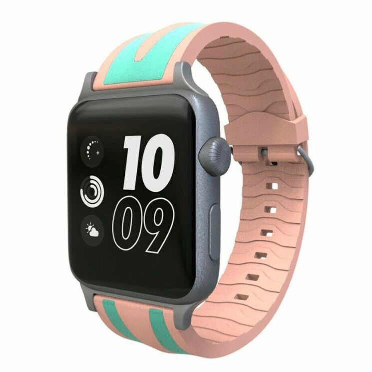 Ремешок UniCase Soft Strap для Apple Watch 42 (Series 10/11) / 41 / 40 / SE 40 / 38 - Cyan / Pink: фото 1 из 5