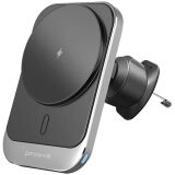 Автомобільний тримач з бездротовою зарядкою Proove Square Magnetic Pro 15W - Gray: фото 1 з 6