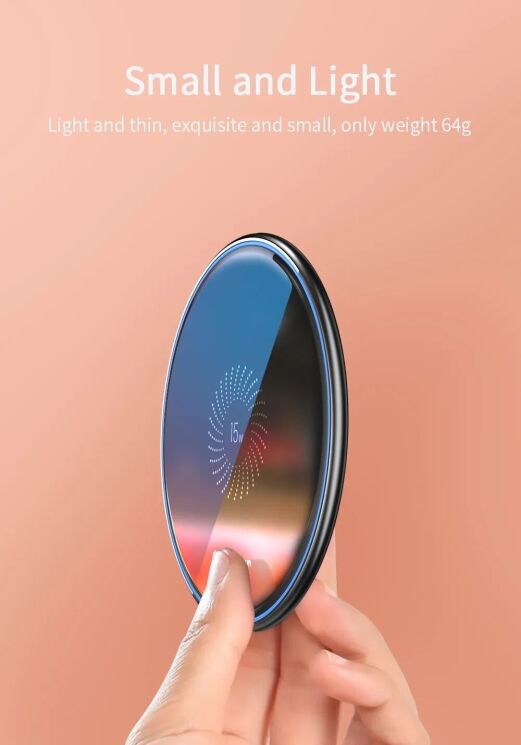 Бездротовий зарядний пристрій ESSAGER Mirror Series (15W) - Black: фото 12 з 14