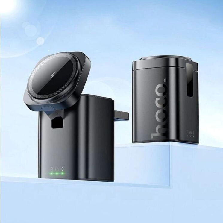 Беспроводное зарядное устройство Hoco CQ20 3 in 1 (15W) - Black: фото 7 из 7