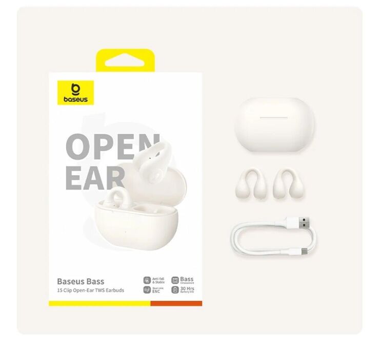 Беспроводные наушники Baseus 15 Clip Open-Ear (A00079500) - Cluster Black: фото 23 из 23