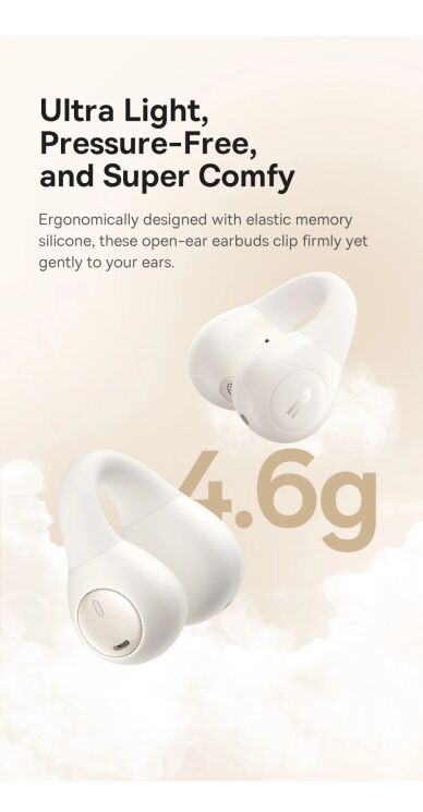 Беспроводные наушники Baseus 15 Clip Open-Ear (A00079500) - Cluster Black: фото 9 из 23