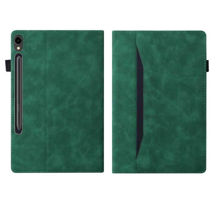 Чохол Deexe Business Style для Samsung Galaxy Tab S9 FE Plus (X610/616) - Green: фото 7 з 9