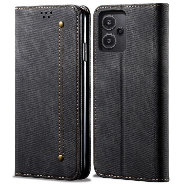 Чехол Deexe Jeans Style для Xiaomi Redmi Note 13 Pro+ - Black: фото 1 из 6