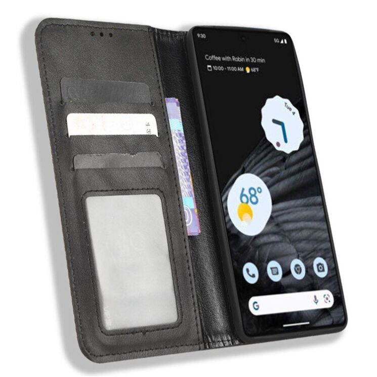 Чехол Deexe Retro Style для Google Pixel 7 Pro - Black: фото 2 из 7
