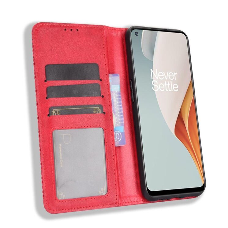 Чехол Deexe Retro Style для OnePlus Nord N100 - Red: фото 5 из 14
