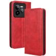 Чехол Deexe Retro Style для Realme GT 7 Pro - Red (377219R)