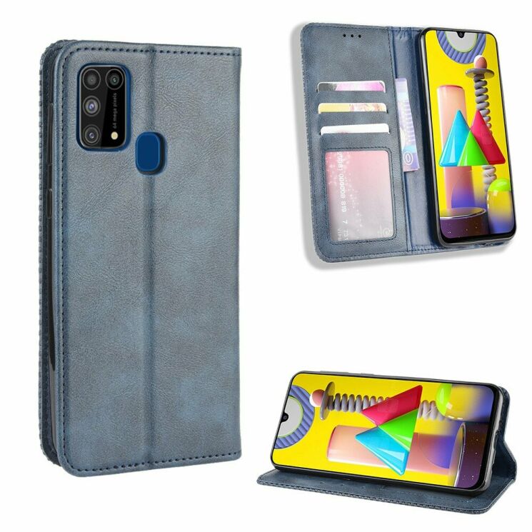Чохол Deexe Retro Style для Samsung Galaxy M31 (M315) - Blue: фото 1 з 11