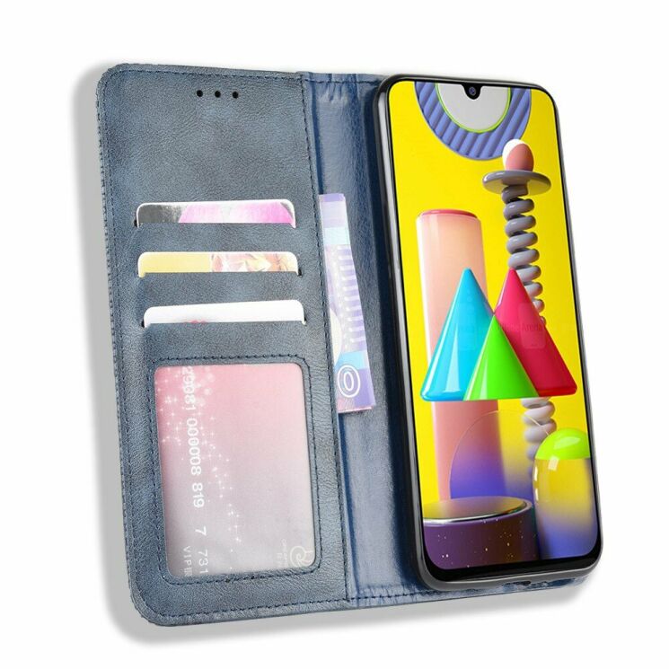 Чохол Deexe Retro Style для Samsung Galaxy M31 (M315) - Blue: фото 5 з 11