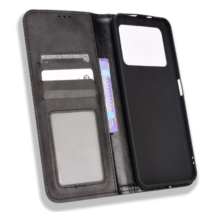 Чохол Deexe Retro Style для Xiaomi Poco M4 Pro 4G - Black: фото 5 з 9