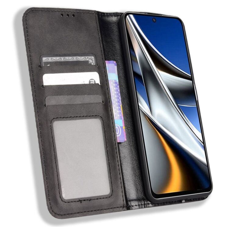 Чохол Deexe Retro Style для Xiaomi Poco M4 Pro 4G - Black: фото 4 з 9