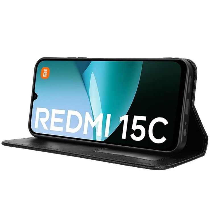 Чохол Deexe Retro Style для Xiaomi Redmi 15C / Poco C85 - Black: фото 7 з 18