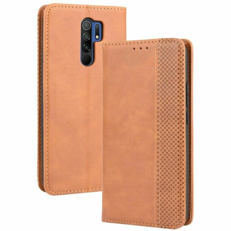 Чехол Deexe Retro Style для Xiaomi Redmi 9 - Brown: фото 1 из 13