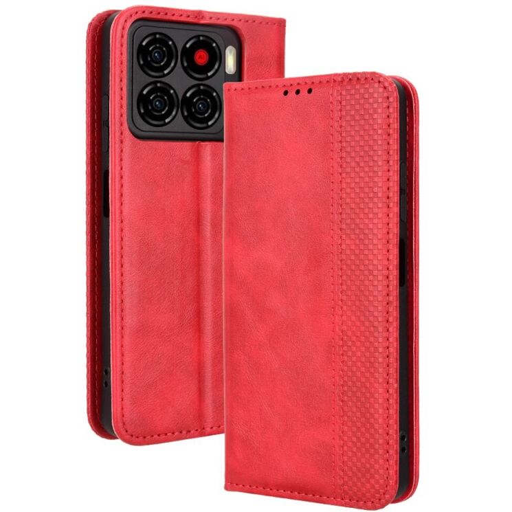 Чехол-книжка Deexe Retro Style для ZTE Blade A56 - Red: фото 1 из 18