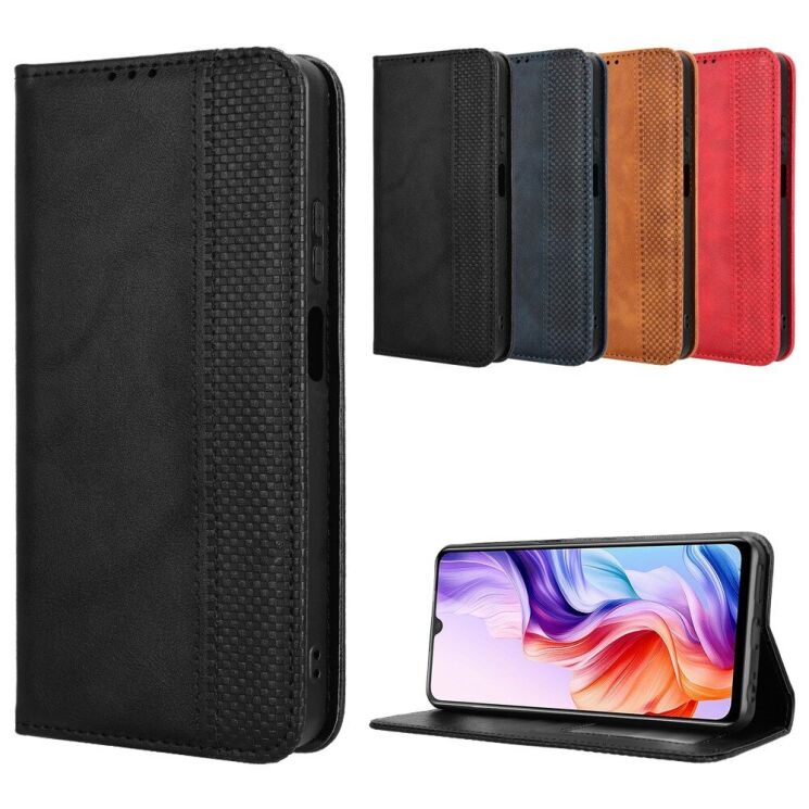 Чохол Deexe Retro Style для ZTE Nubia V70 Max - Black: фото 9 з 18