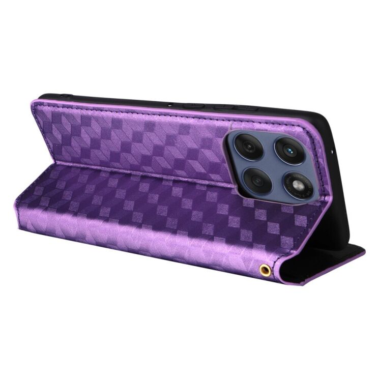 Чехол Deexe Rhombus Book для Motorola Edge 60 / Edge 60 Fusion - Purple: фото 5 из 10