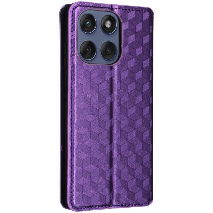 Чехол Deexe Rhombus Book для Motorola Edge 60 / Edge 60 Fusion - Purple: фото 8 из 10