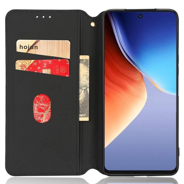 Чохол Deexe Rhombus Book для Tecno Camon 19 (CI6n) - Blue: фото 2 з 7