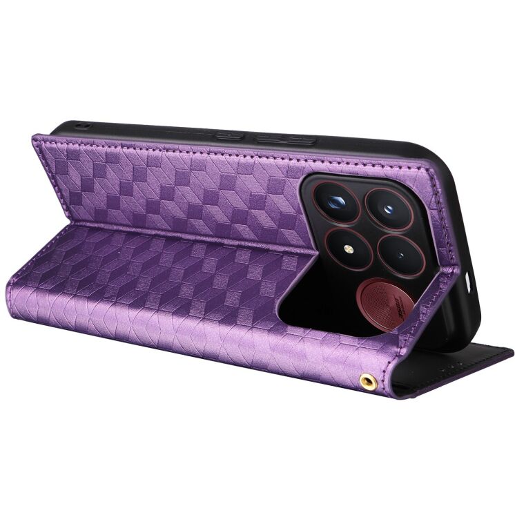 Чехол Deexe Rhombus Book для Xiaomi Poco F9 Ultra - Purple (430113V) Чехол Deexe Rhombus Book для Xiaomi Poco F9 Ultra - Purple: фото 5 из 10