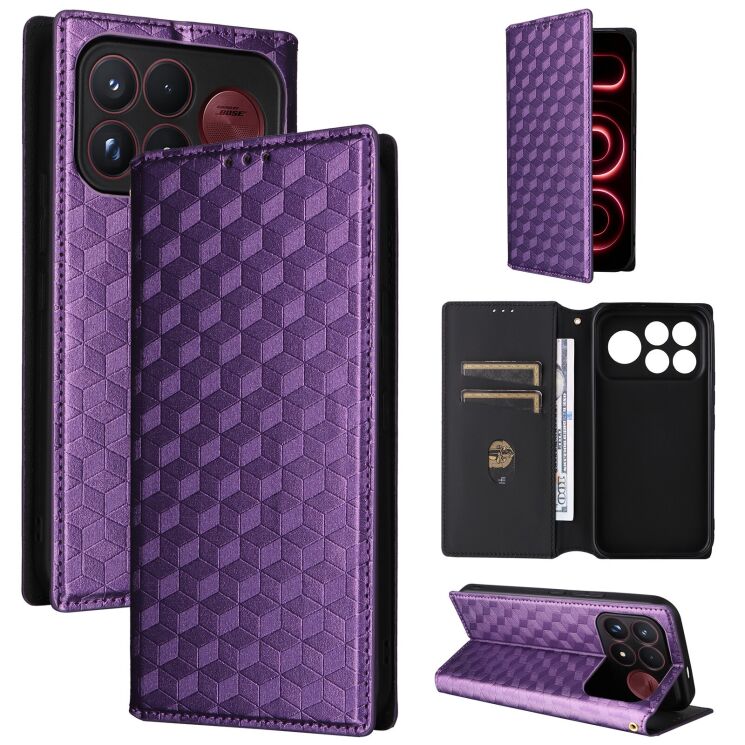 Чехол Deexe Rhombus Book для Xiaomi Poco F9 Ultra - Purple (430113V) Чехол Deexe Rhombus Book для Xiaomi Poco F9 Ultra - Purple: фото 6 из 10