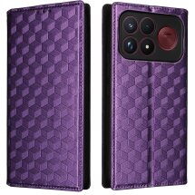 Чехол Deexe Rhombus Book для Xiaomi Poco F9 Ultra - Purple: фото 1 из 10