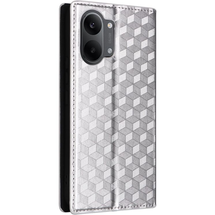 Чохол Deexe Rhombus Book для Xiaomi Poco X8 Pro Max - Silver: фото 7 з 9