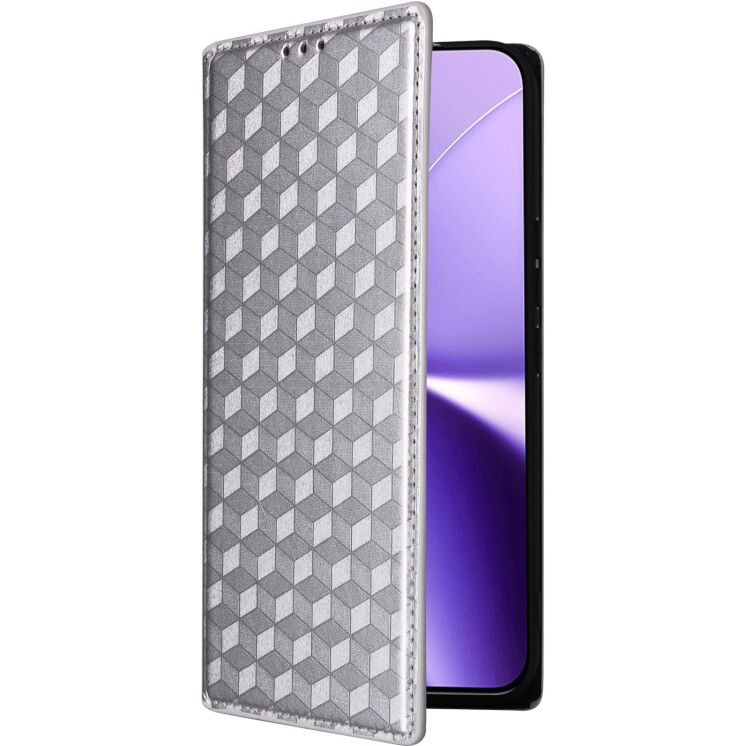 Чохол Deexe Rhombus Book для Xiaomi Poco X8 Pro Max - Silver: фото 6 з 9