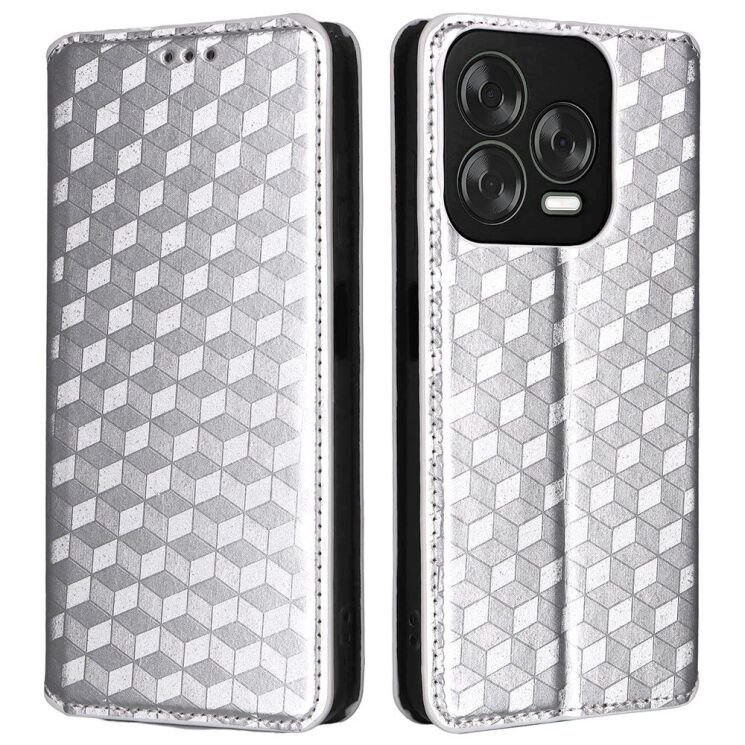 Чехол Deexe Rhombus Book для ZTE Nubia V70 Design - Silver: фото 1 из 10