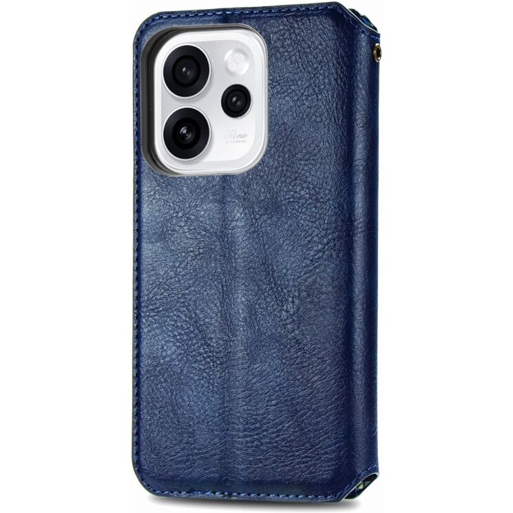 Чехол Deexe Rhombus Wallet для OPPO Reno 15 Pro - Blue: фото 5 из 8