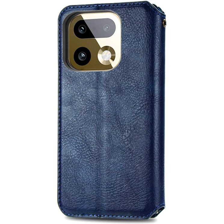 Чехол Deexe Rhombus Wallet для Realme 16 Pro - Blue (428031L) Чехол Deexe Rhombus Wallet для Realme 16 Pro - Blue: фото 4 из 9