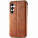 Чехол Deexe Rhombus Wallet для Samsung Galaxy A35 (A356) - Brown (348086Z). Фото 5 из 6