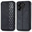 Чехол Deexe Rhombus Wallet для TECNO Pova 5 - Black (333621B)