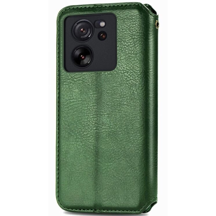 Чохол Deexe Rhombus Wallet для Xiaomi 13T / 13T Pro - Green: фото 6 з 10