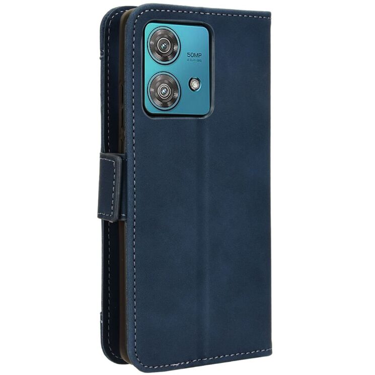 Чохол Deexe Wallet Stand для Motorola Edge 40 Neo - Blue: фото 7 з 7