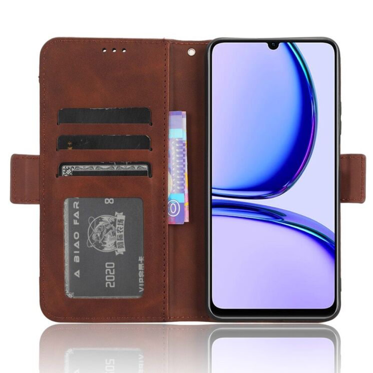 Чехол Deexe Wallet Stand для Realme C53 / C51 / Note 50 - Brown: фото 3 из 7