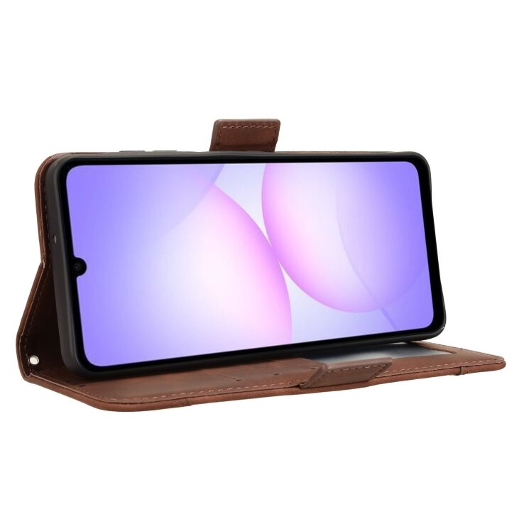 Чехол Deexe Wallet Stand для Samsung Galaxy A07 (A075) - Brown: фото 6 из 15
