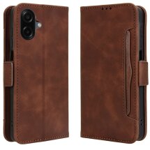 Чехол Deexe Wallet Stand для Samsung Galaxy A07 (A075) - Brown: фото 1 из 15