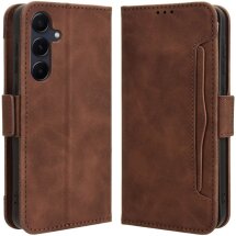Чехол Deexe Wallet Stand для Samsung Galaxy A35 (A356) - Brown: фото 1 из 7