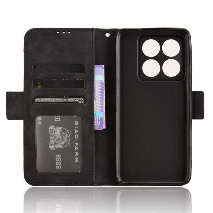 Чехол Deexe Wallet Stand для Xiaomi 14T - Black: фото 5 из 7