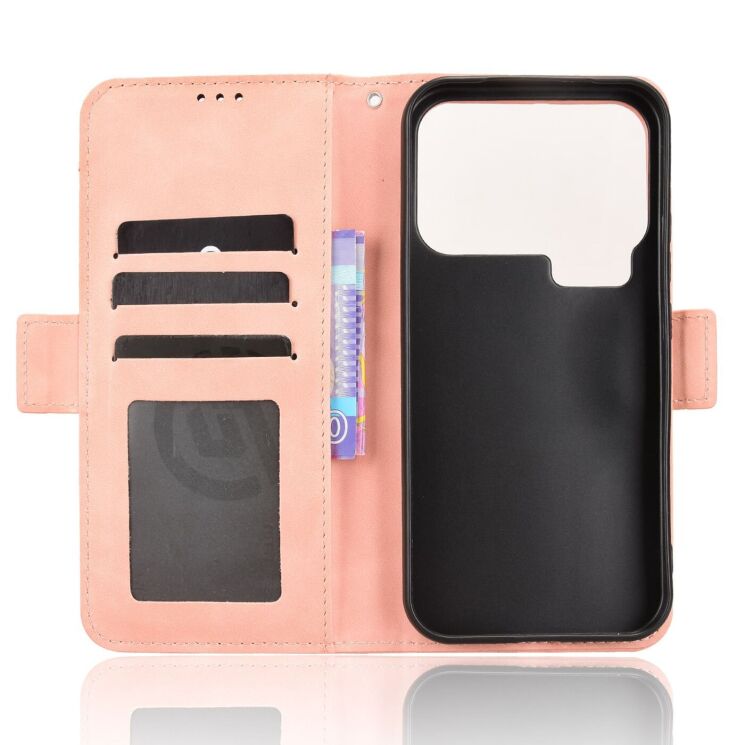 Чехол-книжка с кармашками Deexe Wallet Stand для Xiaomi 17 Pro - Pink (390711P) Чехол-книжка с кармашками Deexe Wallet Stand для Xiaomi 17 Pro - Pink: фото 3 из 15