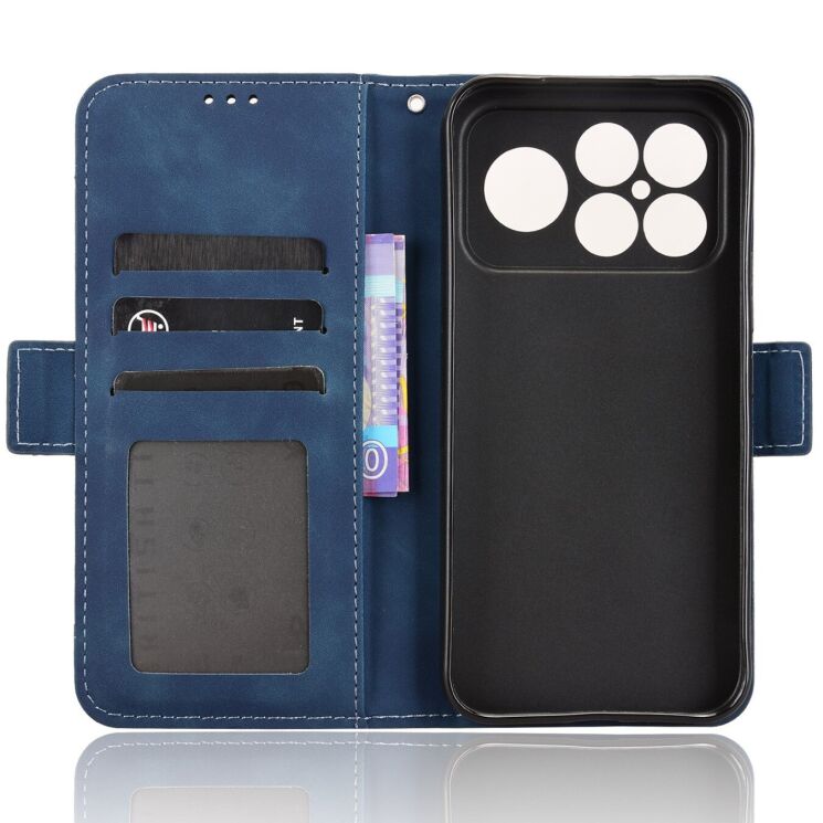 Чехол Deexe Wallet Stand для Xiaomi Poco F8 Ultra - Blue (403405L) Чехол Deexe Wallet Stand для Xiaomi Poco F8 Ultra - Blue: фото 3 из 14