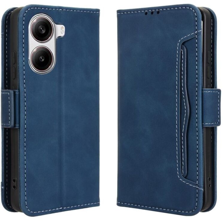 Чохол Deexe Wallet Stand для Xiaomi Poco X7 Pro - Blue: фото 1 з 7